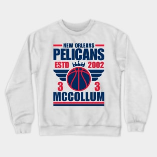 New Orleans Pelicans McCollum 3 Basketball Retro Crewneck Sweatshirt